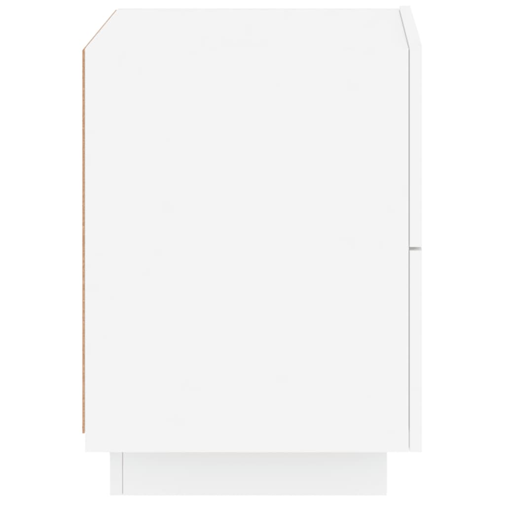 Nachtkastjes met LED-verlichting 2 st bewerkt hout wit is nu te koop bij PeponiXL, paradijselijk wonen!