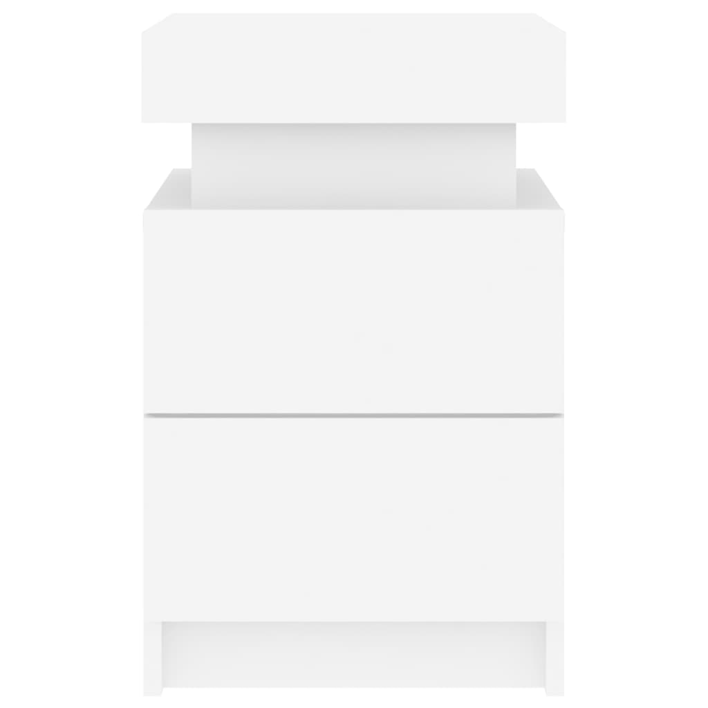 Nachtkastjes met LED-verlichting 2 st 35x39x55 cm wit is nu te koop bij PeponiXL, paradijselijk wonen!