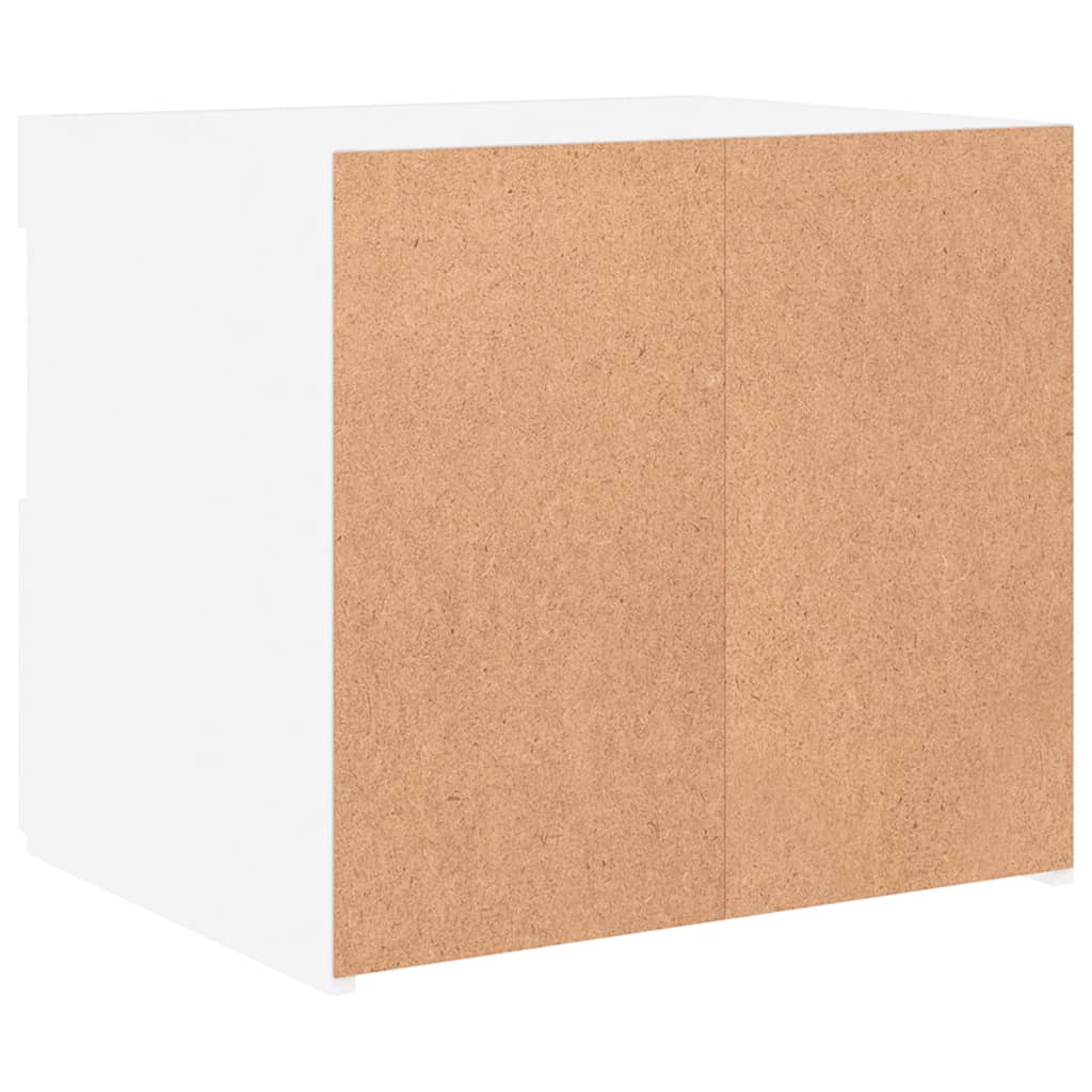 Nachtkastjes met LED-verlichting 2 st 50x40x45 cm wit is nu te koop bij PeponiXL, paradijselijk wonen!