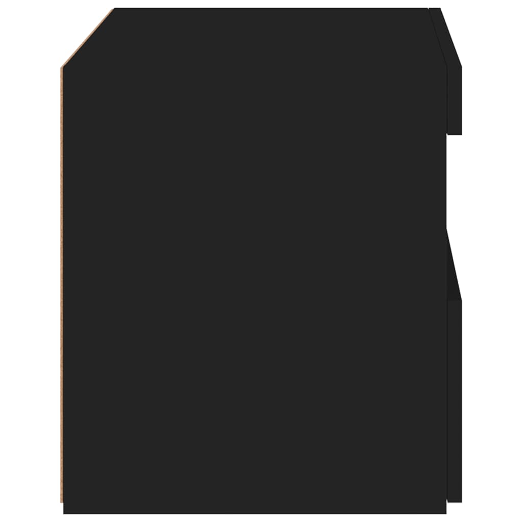 Nachtkastje met LED-verlichting 50x40x45 cm zwart is nu te koop bij PeponiXL, paradijselijk wonen!