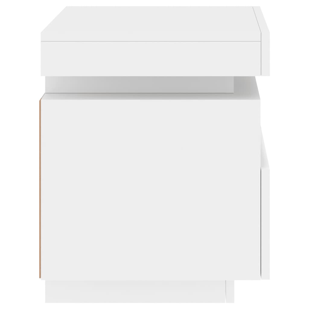 Nachtkastje met LED-verlichting 40x39x48,5 cm wit is nu te koop bij PeponiXL, paradijselijk wonen!