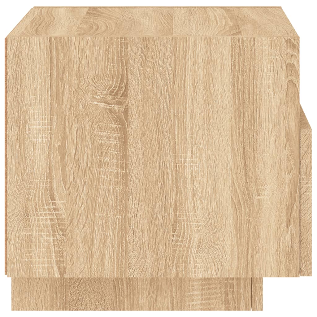 Nachtkastje met LED-verlichting 40x39x37 cm sonoma eikenkleurig is nu te koop bij PeponiXL, paradijselijk wonen!