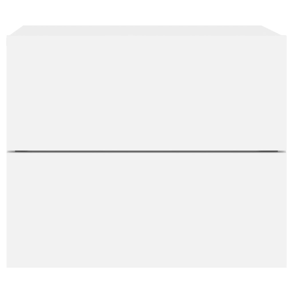 Nachtkastje met LED-verlichting wandgemonteerd wit is nu te koop bij PeponiXL, paradijselijk wonen!