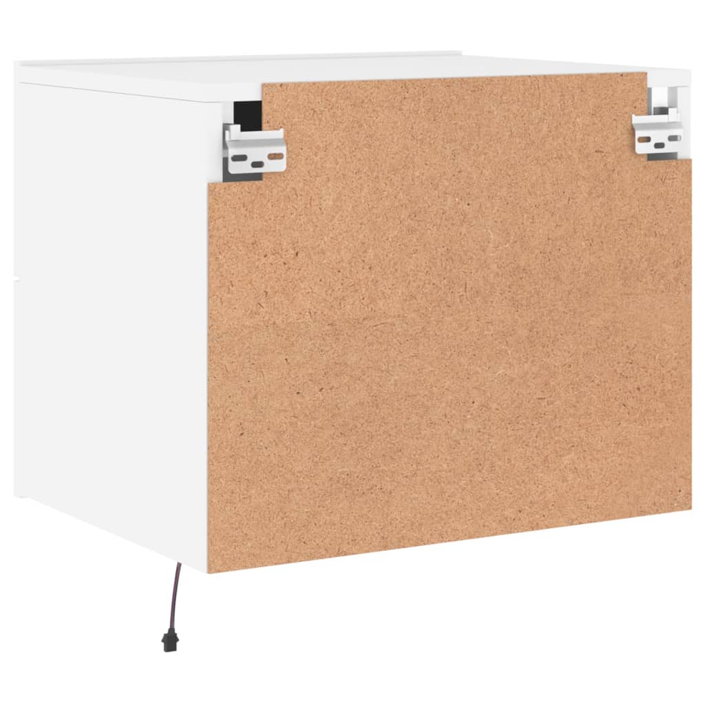 Nachtkastje met LED-verlichting wandgemonteerd wit is nu te koop bij PeponiXL, paradijselijk wonen!