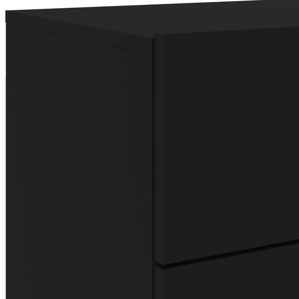 Nachtkastje met LED's wandgemonteerd zwart is nu te koop bij PeponiXL, paradijselijk wonen!