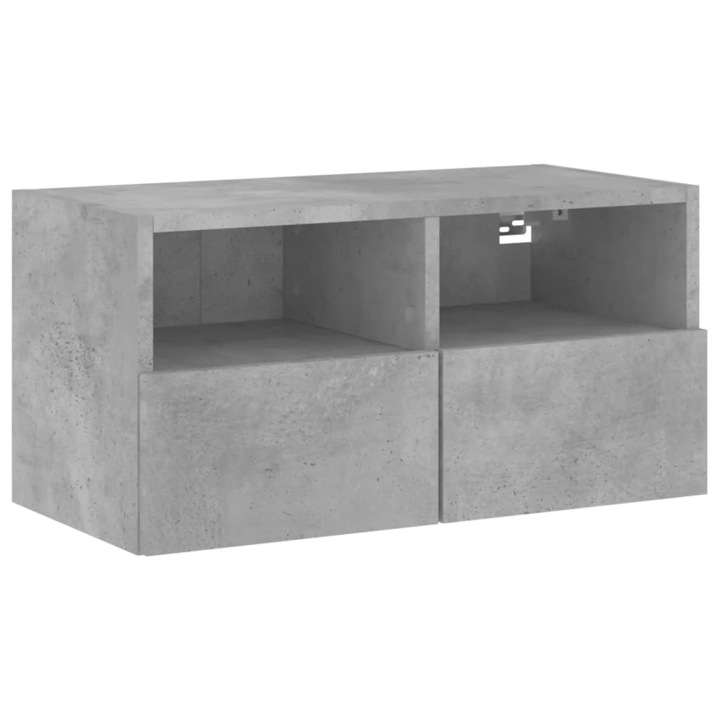 Tv-wandmeubel 60x30x30 cm bewerkt hout betongrijs is nu te koop bij PeponiXL, paradijselijk wonen!