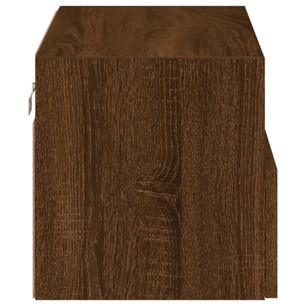 Tv-wandmeubel 60x30x30 cm bewerkt hout bruin eikenkleur is nu te koop bij PeponiXL, paradijselijk wonen!