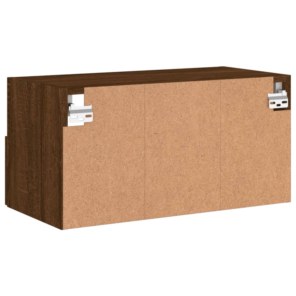 Tv-wandmeubel 60x30x30 cm bewerkt hout bruin eikenkleur is nu te koop bij PeponiXL, paradijselijk wonen!