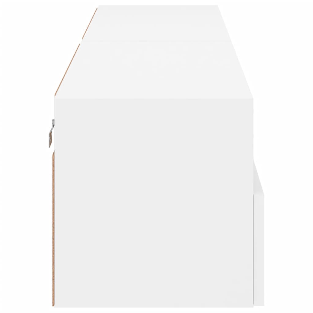 Tv-wandmeubels 2 st 80x30x30 cm bewerkt hout wit is nu te koop bij PeponiXL, paradijselijk wonen!