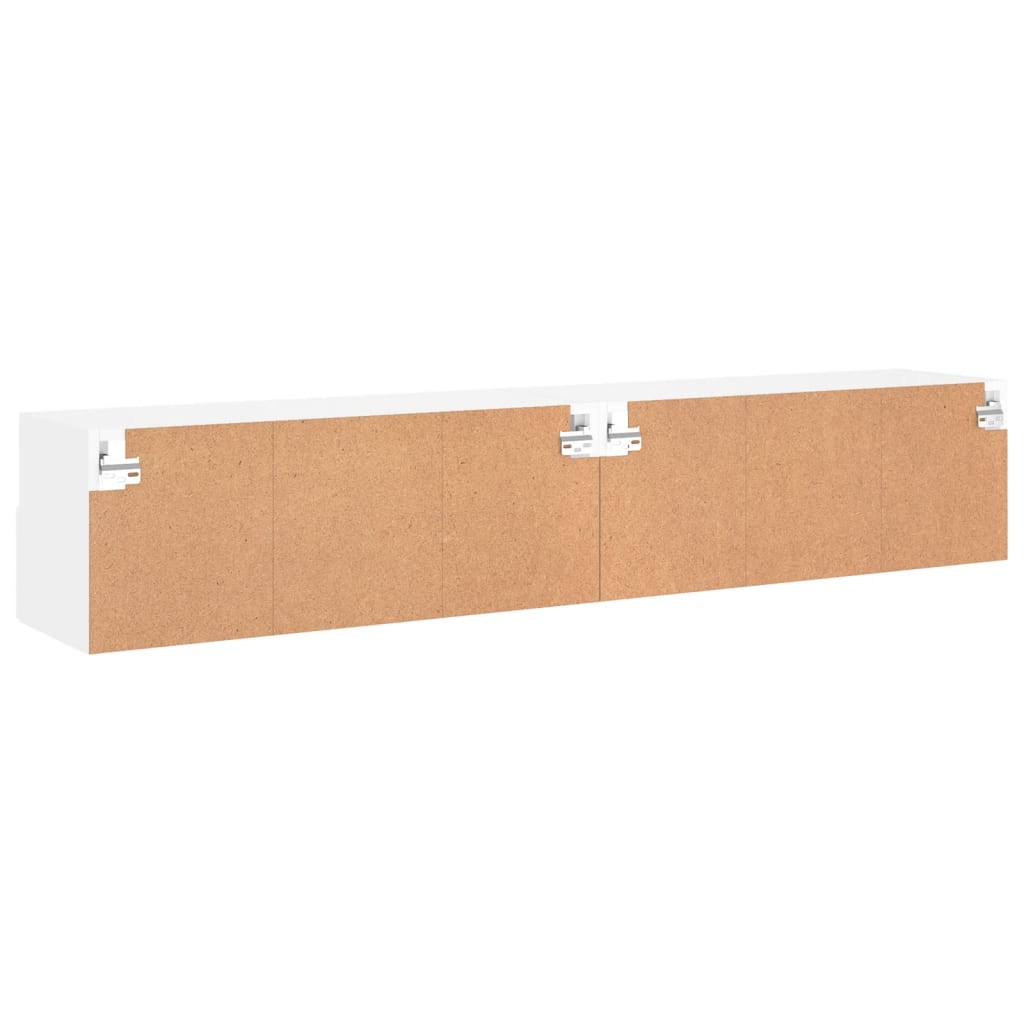 Tv-wandmeubels 2 st 80x30x30 cm bewerkt hout wit is nu te koop bij PeponiXL, paradijselijk wonen!