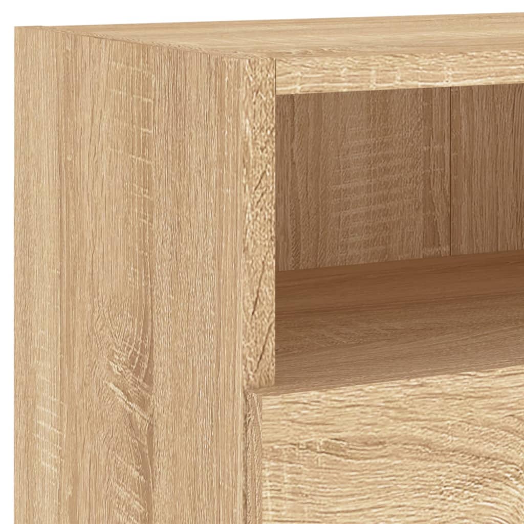 Tv-wandmeubels 2 st 80x30x30 cm bewerkt hout sonoma eikenkleur is nu te koop bij PeponiXL, paradijselijk wonen!