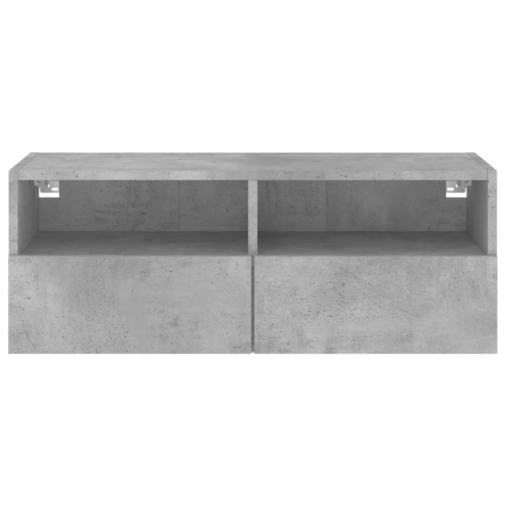 Tv-wandmeubel 80x30x30 cm bewerkt hout betongrijs is nu te koop bij PeponiXL, paradijselijk wonen!