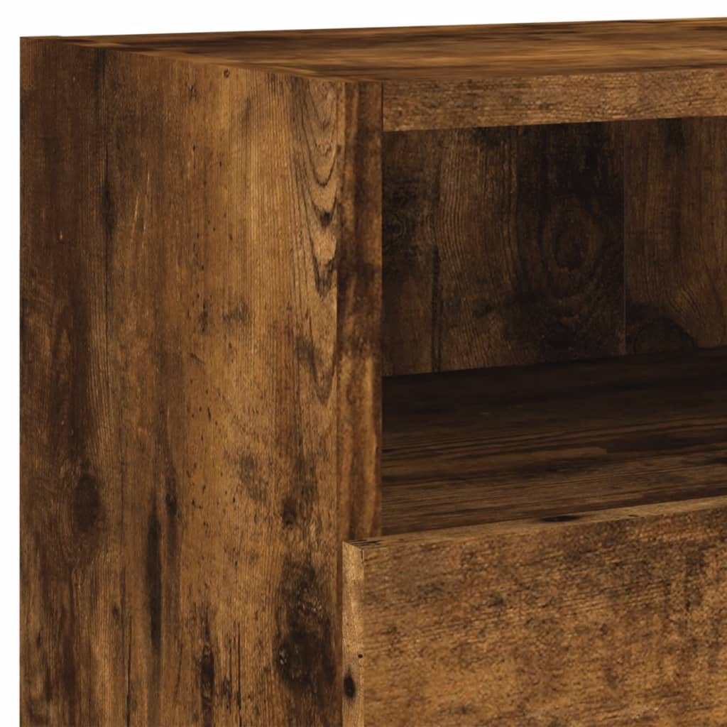Tv-wandmeubels 2 st 80x30x30 cm bewerkt hout gerookt eikenkleur is nu te koop bij PeponiXL, paradijselijk wonen!
