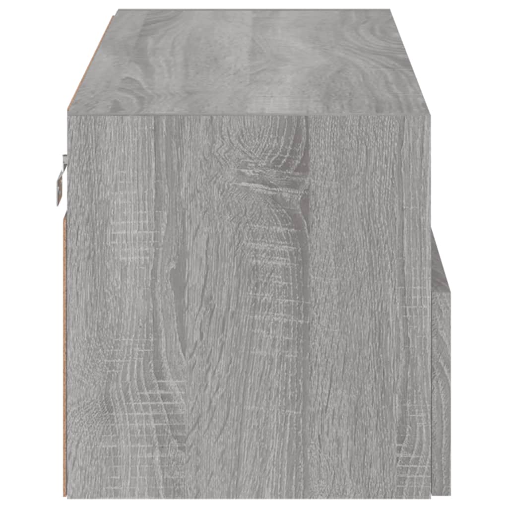 Tv-wandmeubel 80x30x30 cm bewerkt hout grijs sonoma eikenkleur is nu te koop bij PeponiXL, paradijselijk wonen!