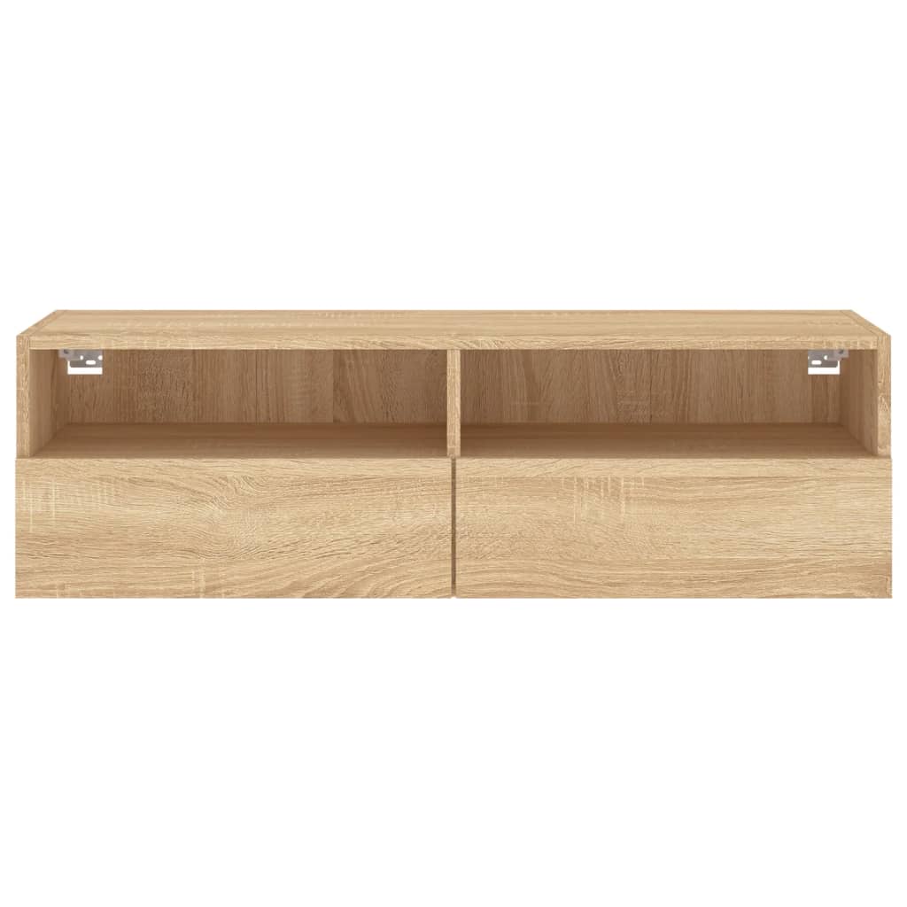Tv-wandmeubel 100x30x30 cm bewerkt hout sonoma eikenkleurig is nu te koop bij PeponiXL, paradijselijk wonen!