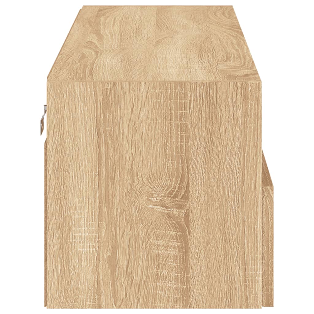 Tv-wandmeubel 100x30x30 cm bewerkt hout sonoma eikenkleurig is nu te koop bij PeponiXL, paradijselijk wonen!
