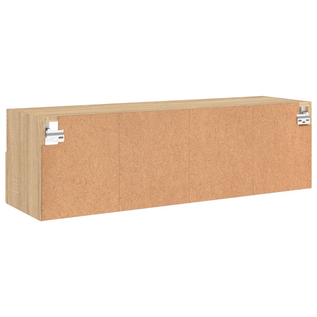 Tv-wandmeubel 100x30x30 cm bewerkt hout sonoma eikenkleurig is nu te koop bij PeponiXL, paradijselijk wonen!