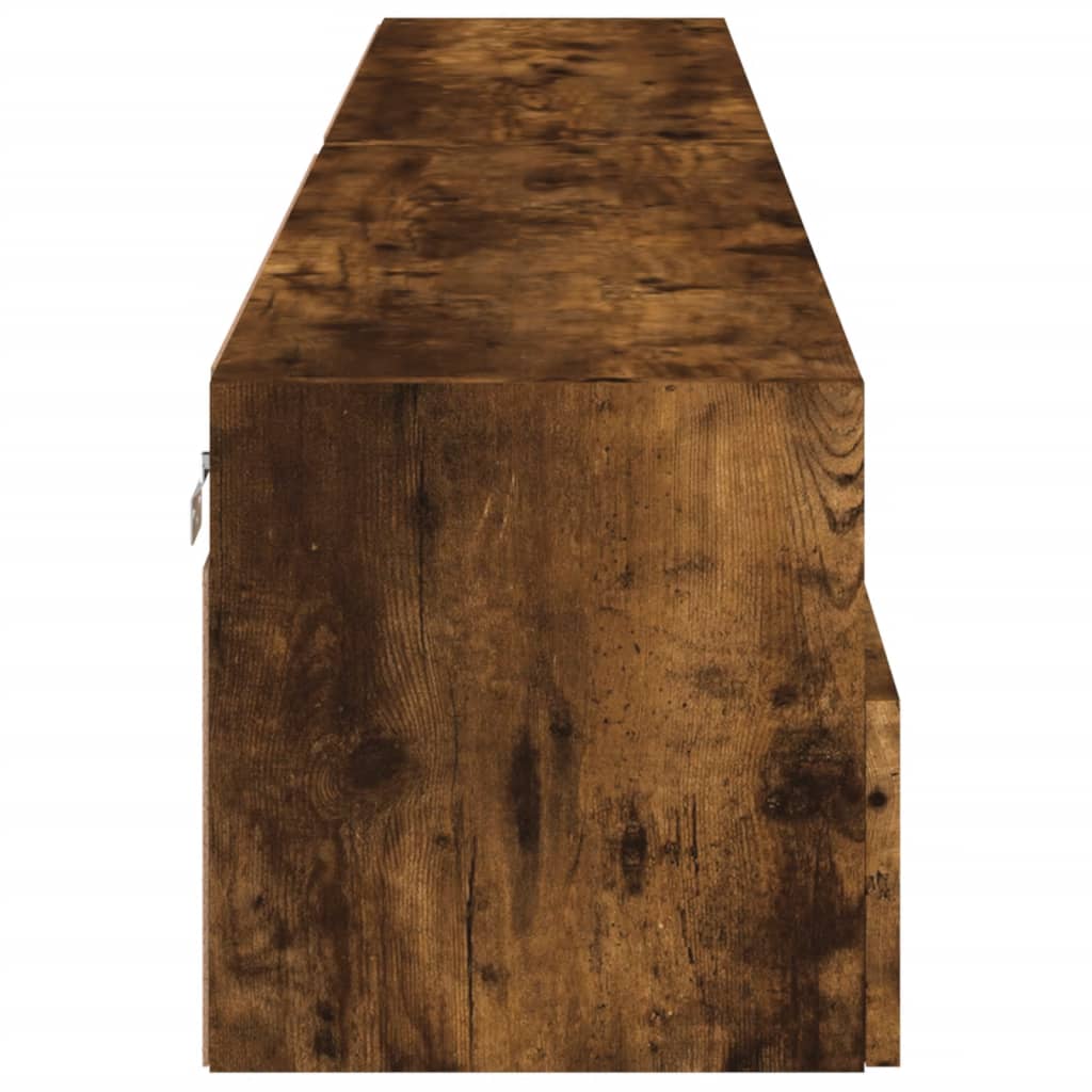 Tv-wandmeubels 2 st 100x30x30 cm bewerkt hout gerookt eiken is nu te koop bij PeponiXL, paradijselijk wonen!