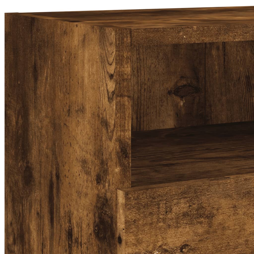 Tv-wandmeubels 2 st 100x30x30 cm bewerkt hout gerookt eiken is nu te koop bij PeponiXL, paradijselijk wonen!