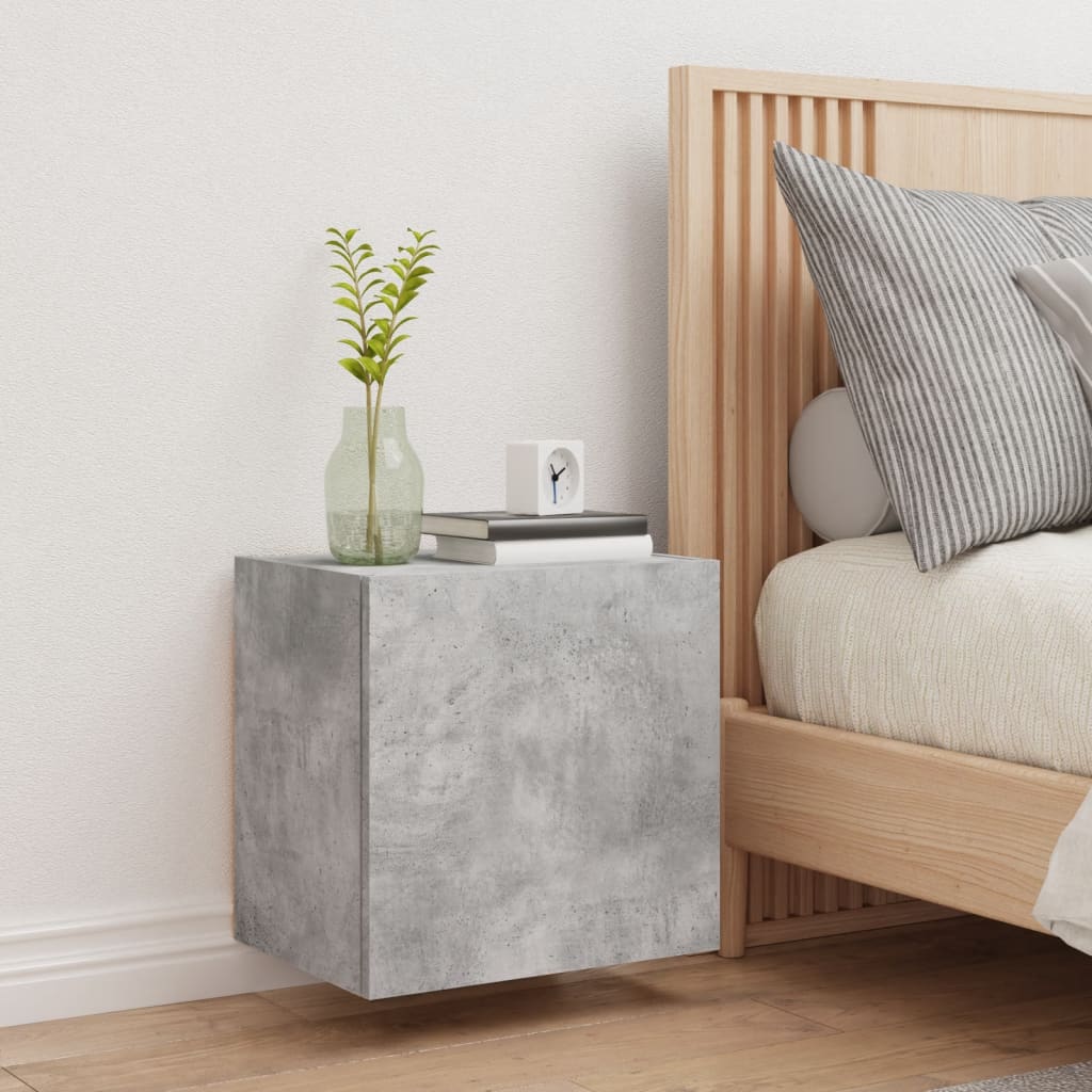 Tv-wandmeubel 40,5x30x40 cm bewerkt hout betongrijs is nu te koop bij PeponiXL, paradijselijk wonen!