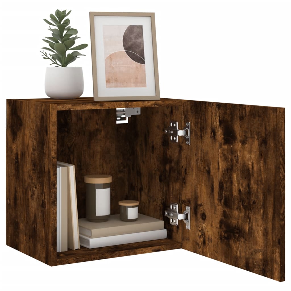 Tv-wandmeubel 40,5x30x40 cm bewerkt hout gerookt eikenkleurig is nu te koop bij PeponiXL, paradijselijk wonen!
