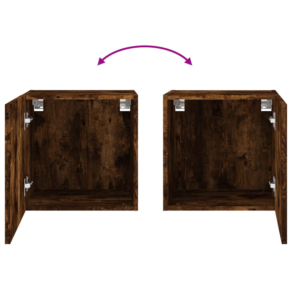 Tv-wandmeubel 40,5x30x40 cm bewerkt hout gerookt eikenkleurig is nu te koop bij PeponiXL, paradijselijk wonen!