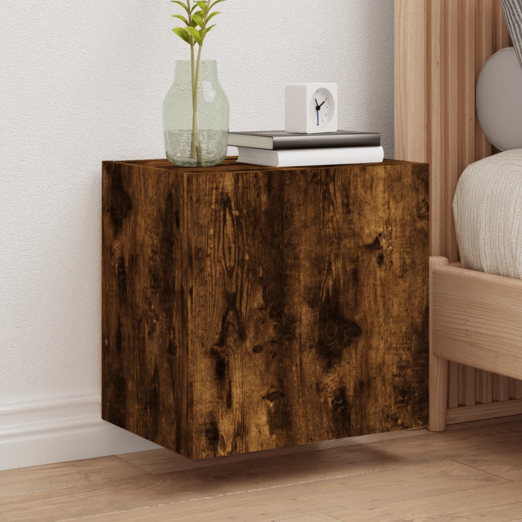 Tv-wandmeubel 40,5x30x40 cm bewerkt hout gerookt eikenkleurig is nu te koop bij PeponiXL, paradijselijk wonen!