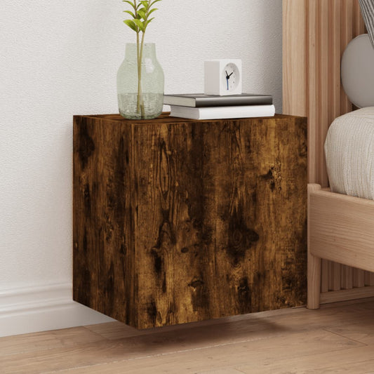 Tv-wandmeubel 40,5x30x40 cm bewerkt hout gerookt eikenkleurig is nu te koop bij PeponiXL, paradijselijk wonen!