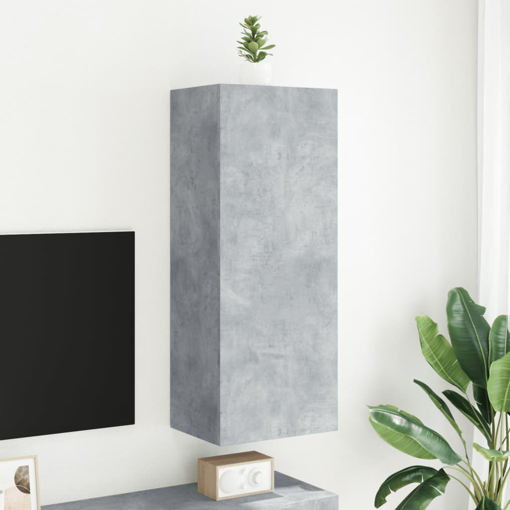 Tv-wandmeubel 40,5x30x102 cm bewerkt hout betongrijs is nu te koop bij PeponiXL, paradijselijk wonen!