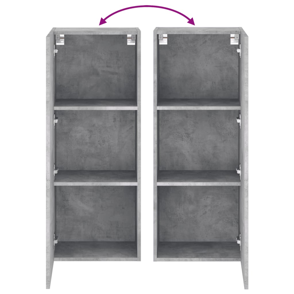 Tv-wandmeubel 40,5x30x102 cm bewerkt hout betongrijs is nu te koop bij PeponiXL, paradijselijk wonen!