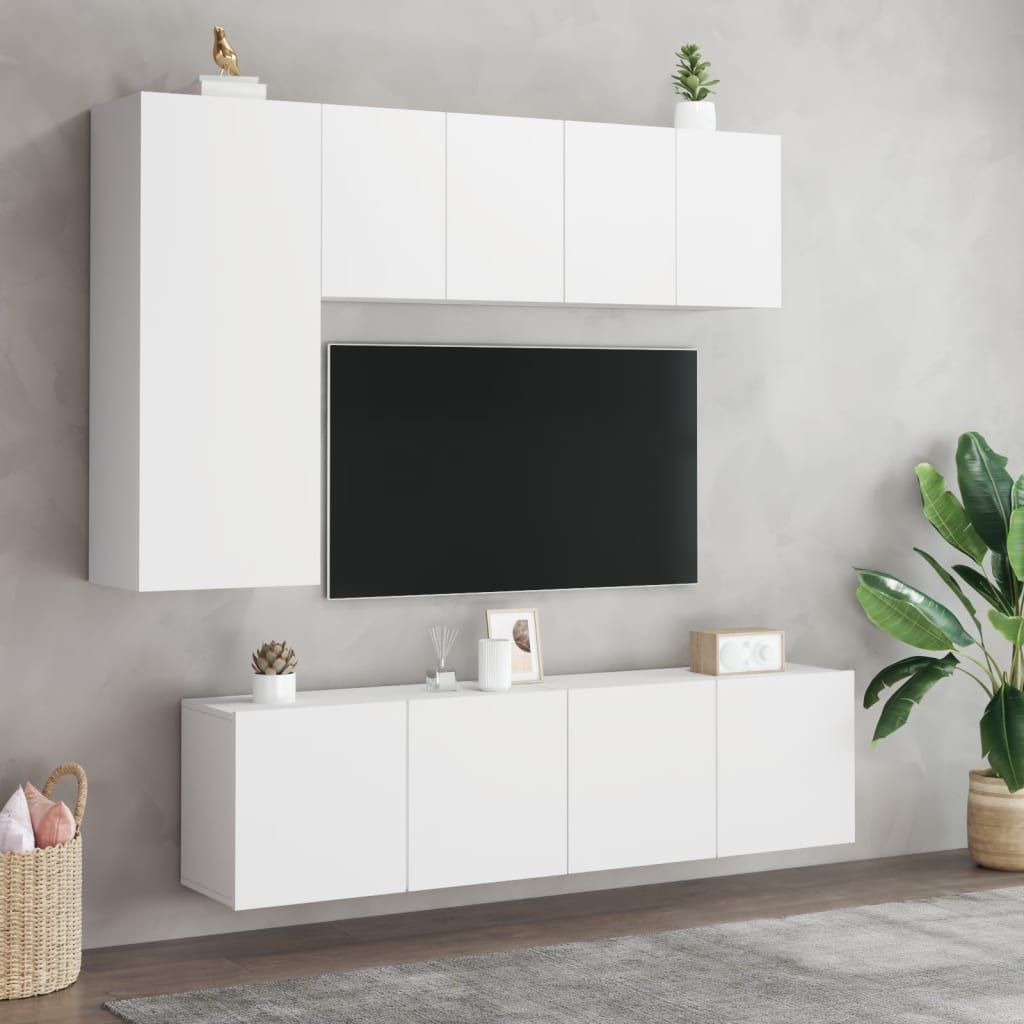 Tv-meubels 2 st wandgemonteerd 60x30x41 cm wit is nu te koop bij PeponiXL, paradijselijk wonen!