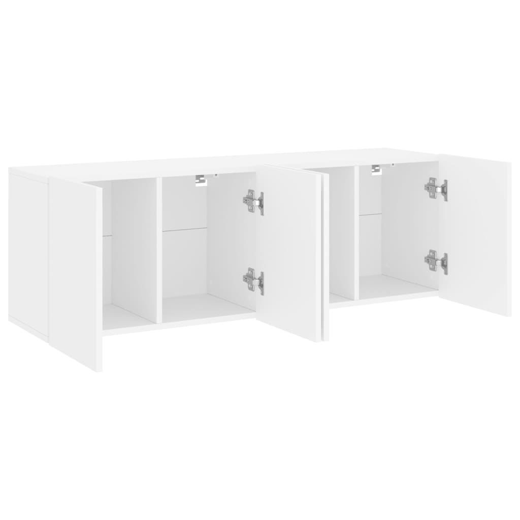 Tv-meubels 2 st wandgemonteerd 60x30x41 cm wit is nu te koop bij PeponiXL, paradijselijk wonen!
