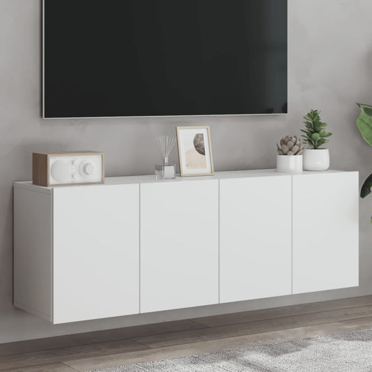 Tv-meubels 2 st wandgemonteerd 60x30x41 cm wit is nu te koop bij PeponiXL, paradijselijk wonen!