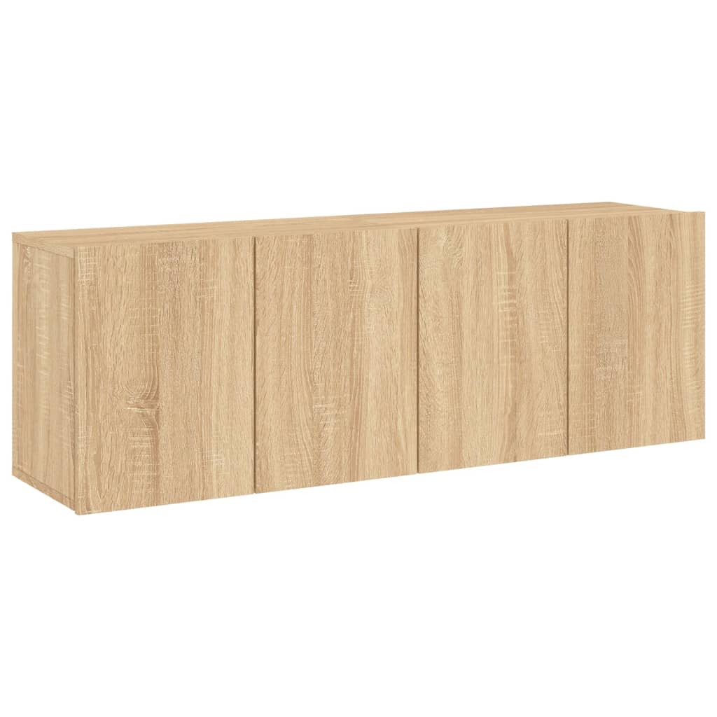 Tv-meubels 2 st wandgemonteerd 60x30x41 cm sonoma eikenkleurig is nu te koop bij PeponiXL, paradijselijk wonen!