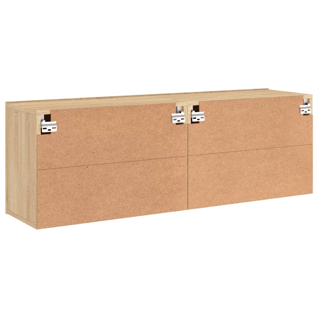 Tv-meubels 2 st wandgemonteerd 60x30x41 cm sonoma eikenkleurig is nu te koop bij PeponiXL, paradijselijk wonen!