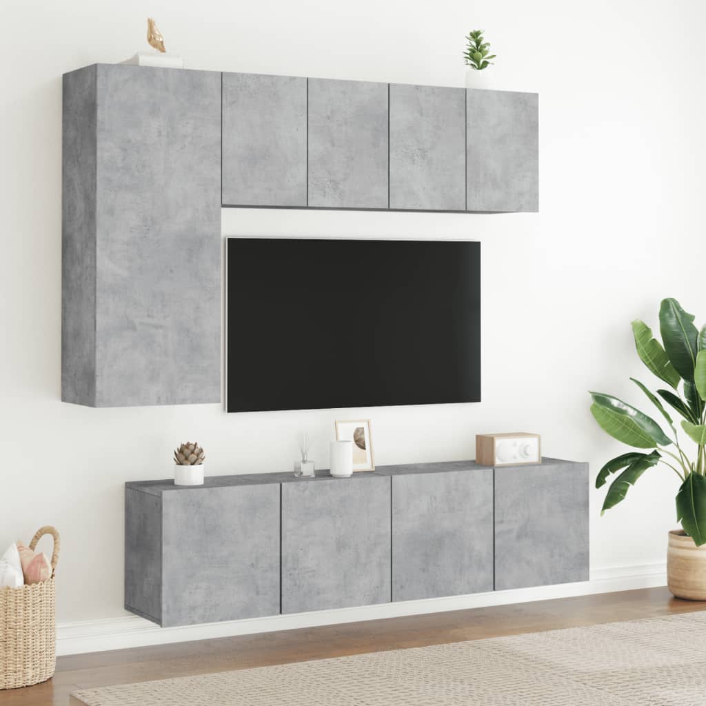 Tv-meubels 2 st wandgemonteerd 60x30x41 cm betongrijs is nu te koop bij PeponiXL, paradijselijk wonen!