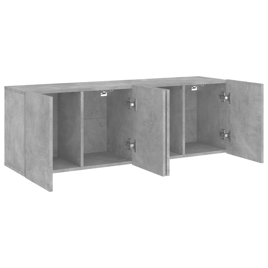 Tv-meubels 2 st wandgemonteerd 60x30x41 cm betongrijs is nu te koop bij PeponiXL, paradijselijk wonen!