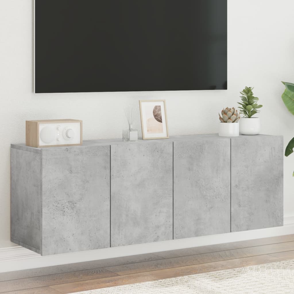 Tv-meubels 2 st wandgemonteerd 60x30x41 cm betongrijs is nu te koop bij PeponiXL, paradijselijk wonen!