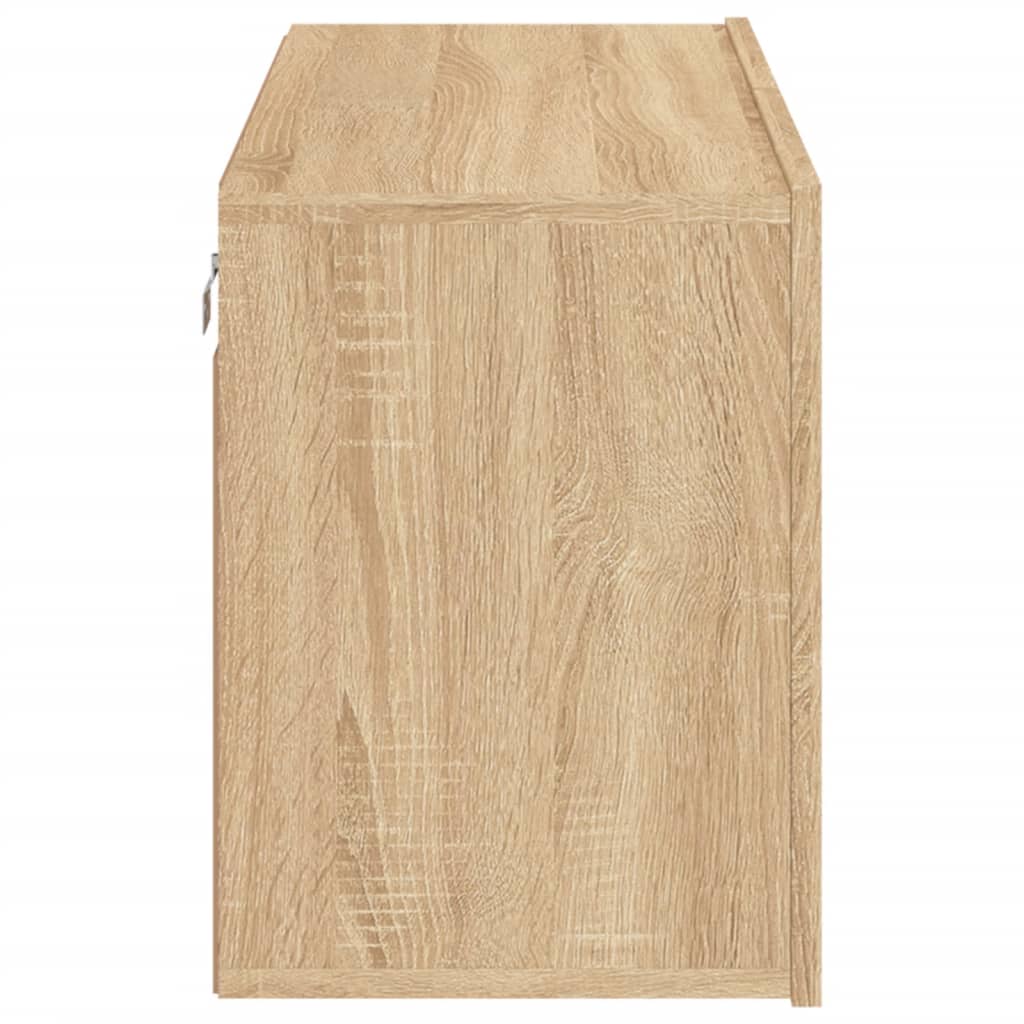 Tv-meubel wandgemonteerd 80x30x41 cm sonoma eikenkleurig is nu te koop bij PeponiXL, paradijselijk wonen!