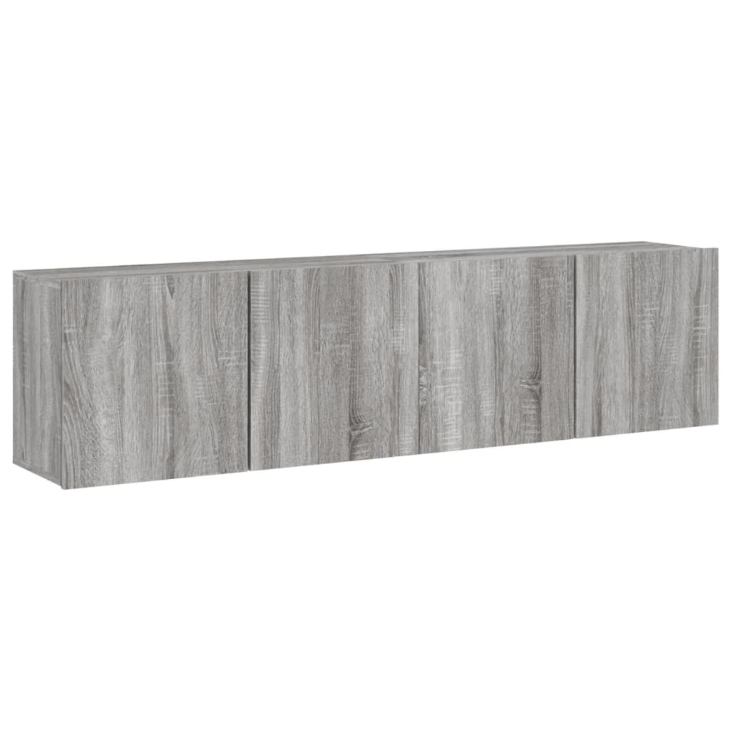 Tv-meubels 2 st wandgemonteerd 80x30x41 cm grijs sonoma eiken is nu te koop bij PeponiXL, paradijselijk wonen!