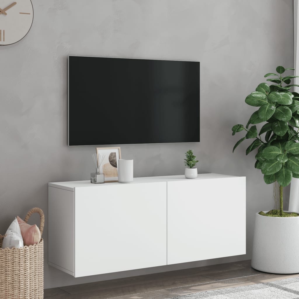 Tv-meubel wandgemonteerd 100x30x41 cm wit is nu te koop bij PeponiXL, paradijselijk wonen!