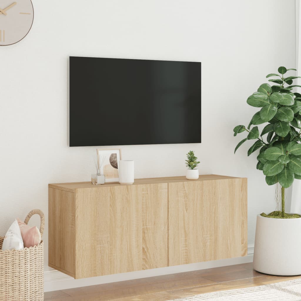 Tv-meubel wandgemonteerd 100x30x41 cm sonoma eikenkleurig is nu te koop bij PeponiXL, paradijselijk wonen!