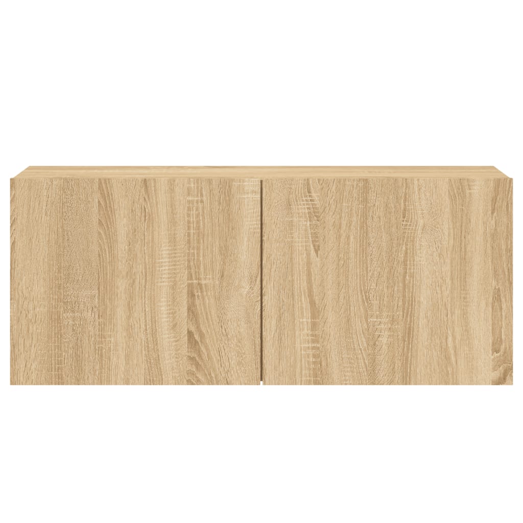Tv-meubel wandgemonteerd 100x30x41 cm sonoma eikenkleurig is nu te koop bij PeponiXL, paradijselijk wonen!