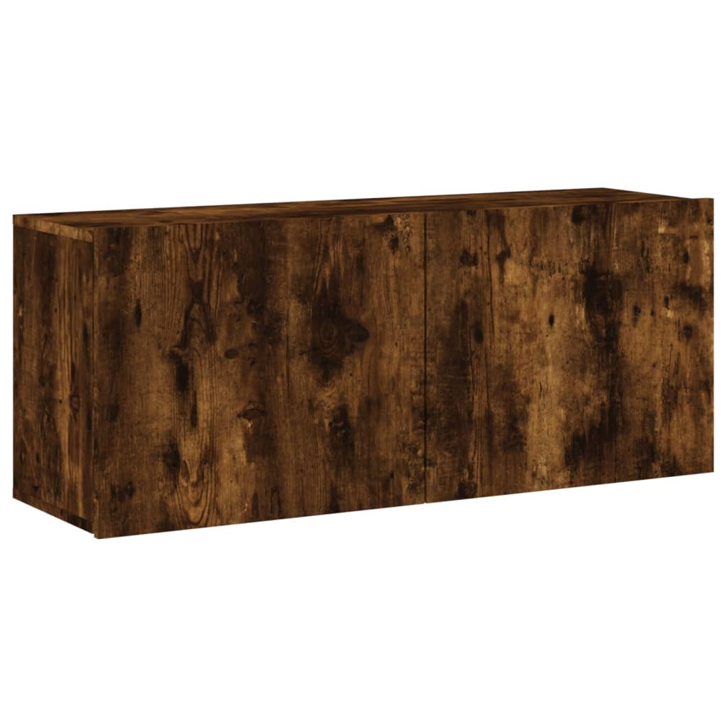 Tv-meubel wandgemonteerd 100x30x41 cm gerookt eikenkleurig is nu te koop bij PeponiXL, paradijselijk wonen!