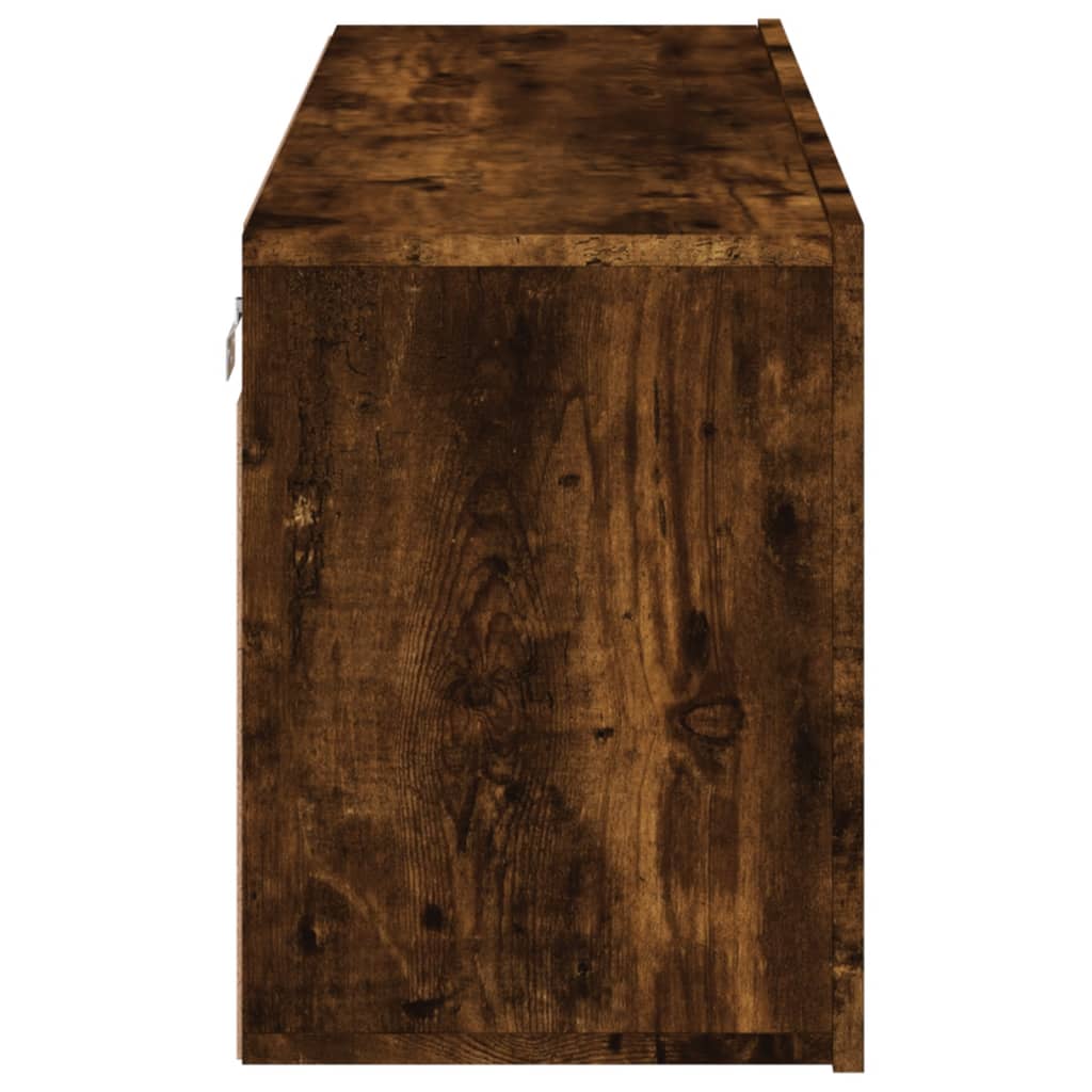 Tv-meubel wandgemonteerd 100x30x41 cm gerookt eikenkleurig is nu te koop bij PeponiXL, paradijselijk wonen!