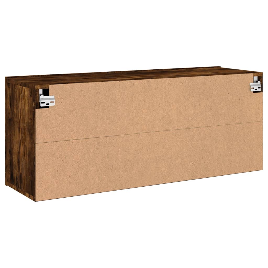 Tv-meubel wandgemonteerd 100x30x41 cm gerookt eikenkleurig is nu te koop bij PeponiXL, paradijselijk wonen!