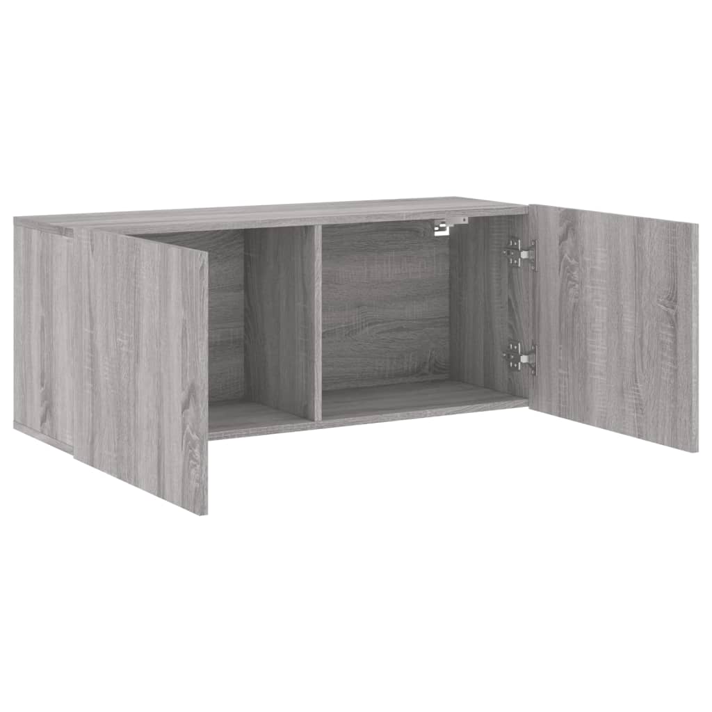 Tv-meubel wandgemonteerd 100x30x41 cm grijs sonoma eikenkleurig is nu te koop bij PeponiXL, paradijselijk wonen!