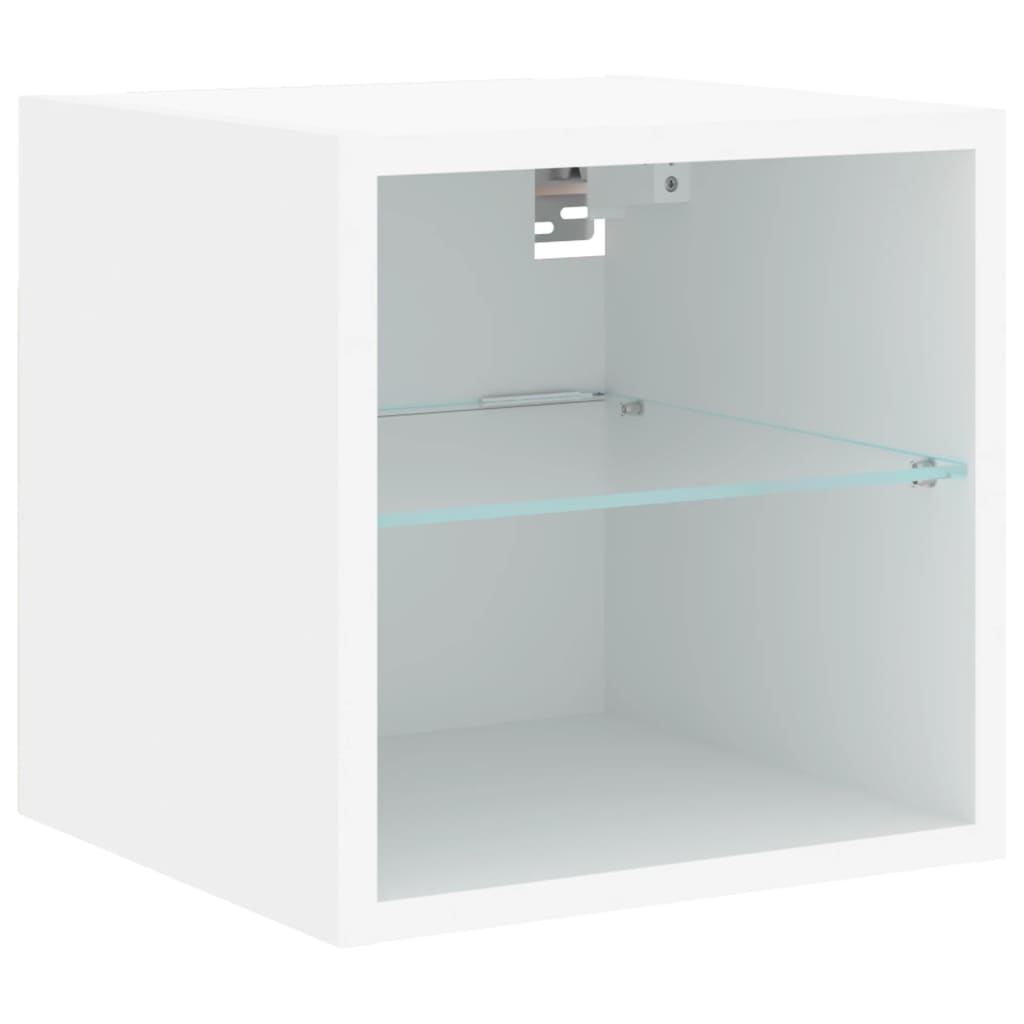 Tv-wandmeubels met LED-verlichting 2 st 30x28,5x30 cm wit is nu te koop bij PeponiXL, paradijselijk wonen!