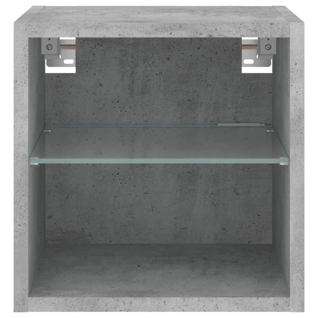 Tv-wandmeubel met LED-verlichting 30x28,5x30 cm betongrijs is nu te koop bij PeponiXL, paradijselijk wonen!