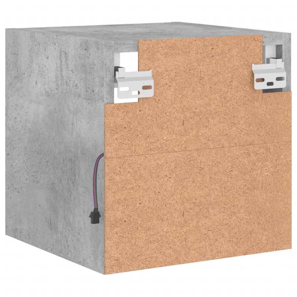 Tv-wandmeubel met LED-verlichting 30x28,5x30 cm betongrijs is nu te koop bij PeponiXL, paradijselijk wonen!